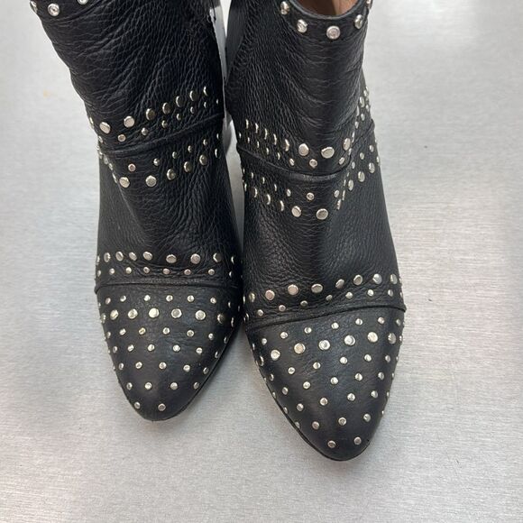 Lanvin Black Studded Ankle Boots - Picture 12 of 12
